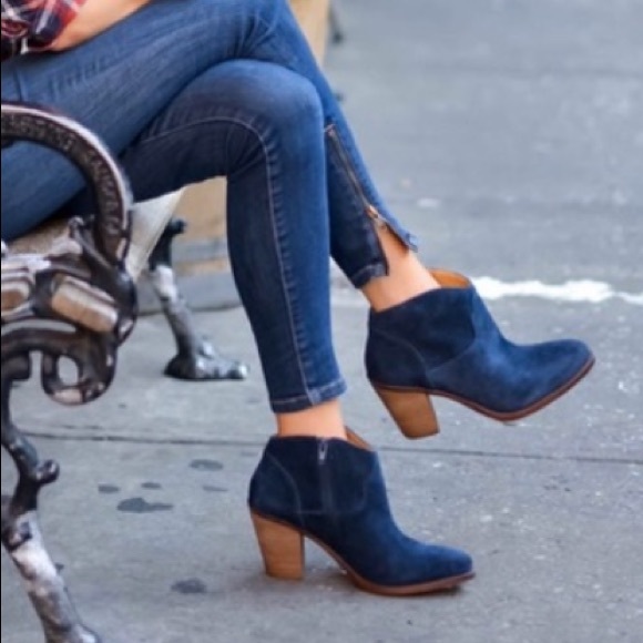 Lucky Brand Shoes - 💥Navy Lucky Brand Suede Booties. 💥